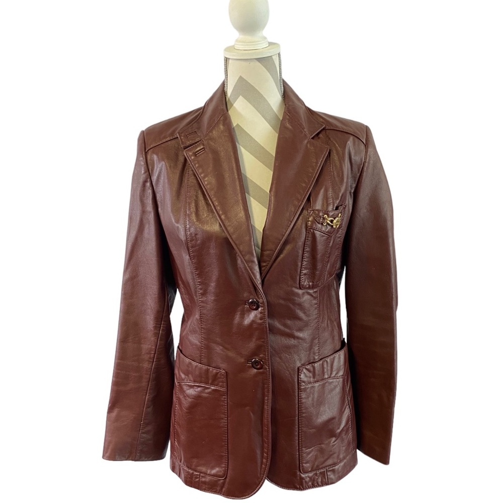Vintage Etienne Aigner Genuine Leather Women’s Jacket/coat Oxblood